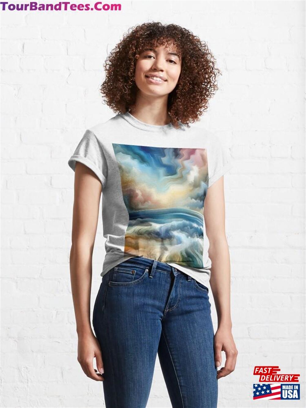 Surreal Seascapes The Abstract Rhythm Of Ocean Waves Classic T-Shirt 29Uf117360 – Utopia Fashion