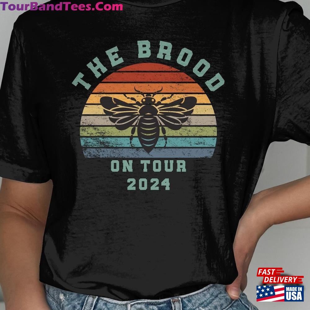 The Brood On Tour Retro T-Shirt Vintage Cicada And Sun Design Tee Unisex 29Uf092714 – Utopia Fashion