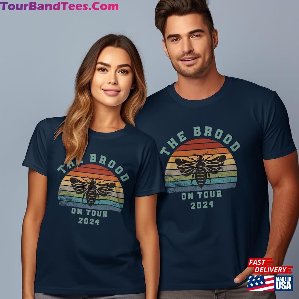 The Brood On Tour Retro T-Shirt Vintage Cicada And Sun Design Tee Unisex 29Uf092714 – Utopia Fashion