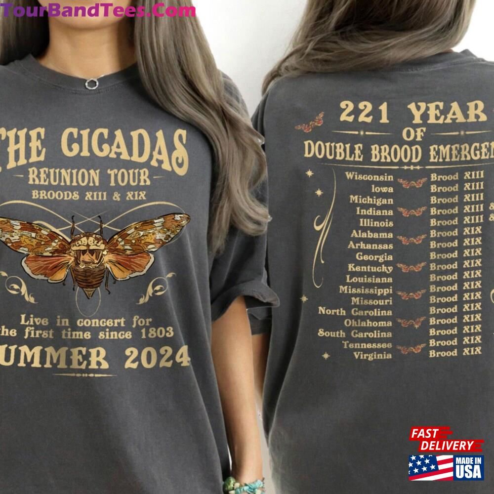 The Cicadas Reunion Tour Summer Shirt Double Broods Xiii Amp Xix T-Shirt Classic 29Uf102834 – Utopia Fashion