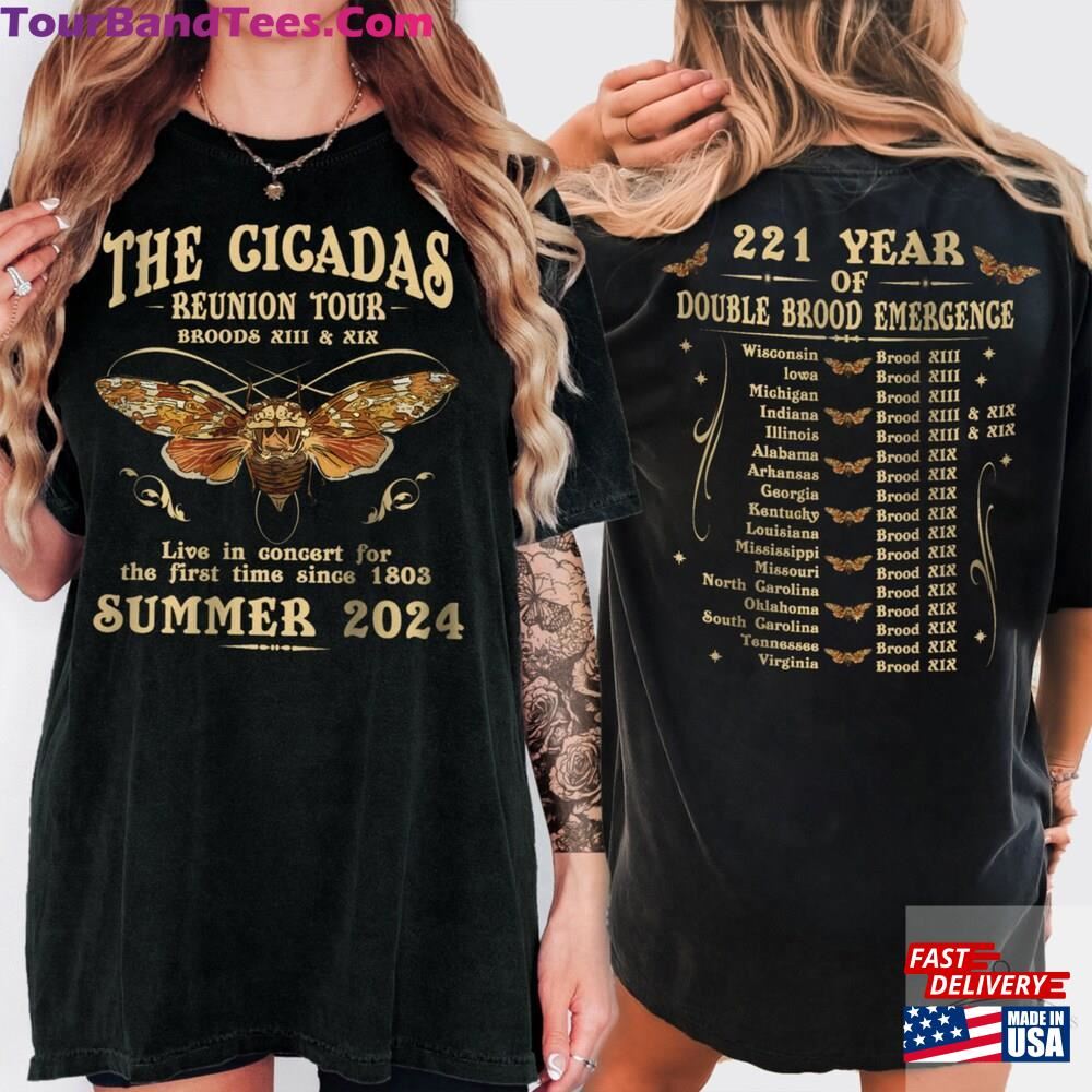 The Cicadas Reunion Tour Summer Shirt Double Broods Xiii Amp Xix T-Shirt Classic 29Uf102834 – Utopia Fashion