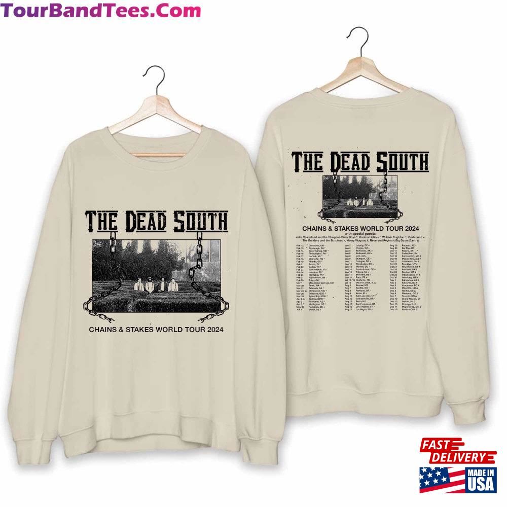 The Dead South Chains Amp Stakes World Tour Shirt T-Shirt Classic 29Uf102266 – Utopia Fashion