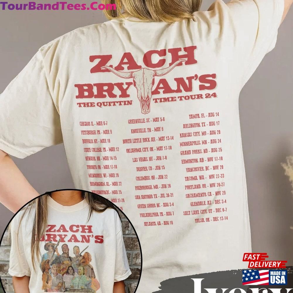 The Quittin Time Tour Shirt Country Music T-Shirt Zach Merch Classic 29Uf097975 – Utopia Fashion