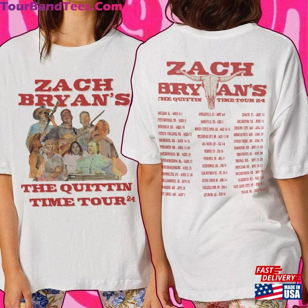 The Quittin Time Tour Shirt Country Music T-Shirt Zach Merch Hoodie 29Uf107237 – Utopia Fashion