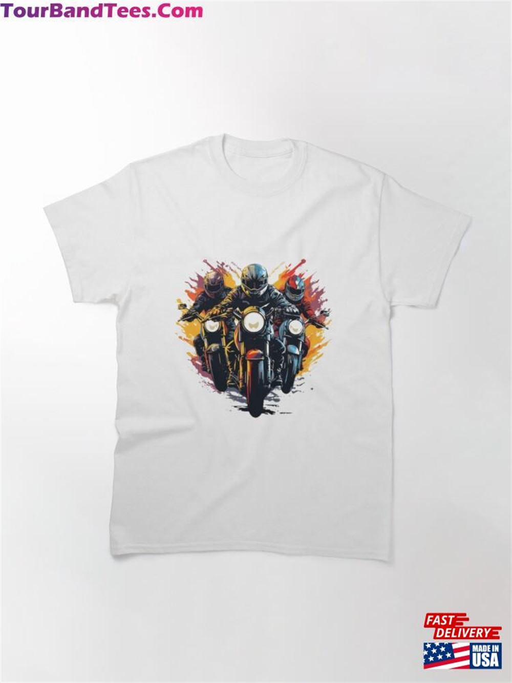 Three People Riding Motorcycles Classic T-Shirt Unisex 29Uf097091 – Utopia Fashion