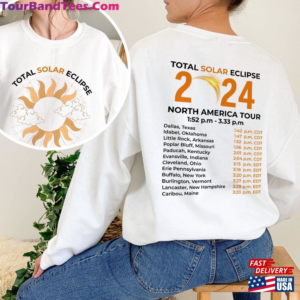 Total Solar Eclipse Double Sided Sweatshirt April 8Th Shirt Unisex Classic 29Uf112853 – Utopia Fashion