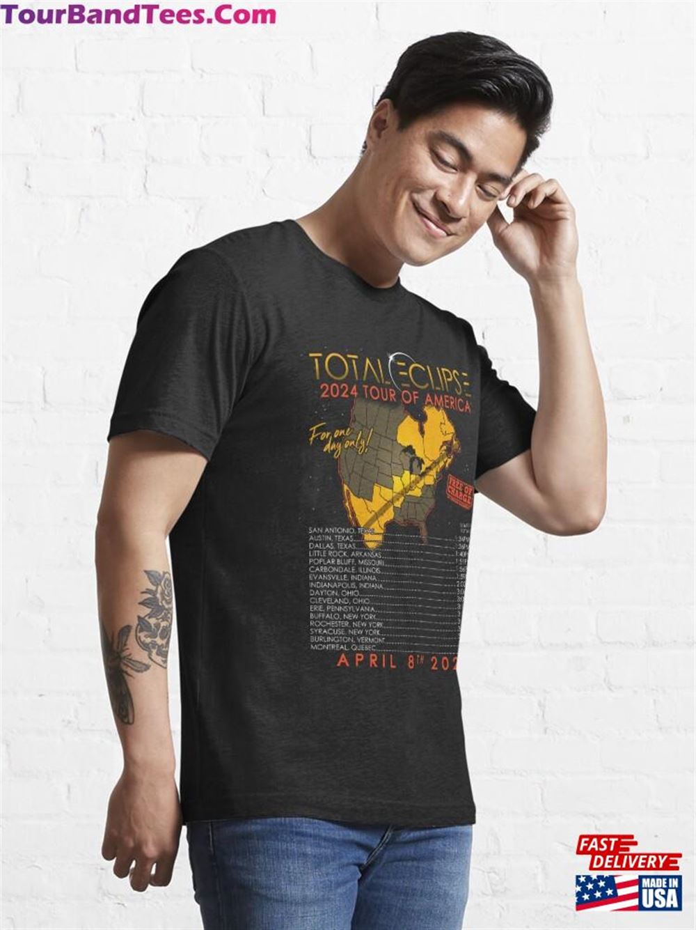 Total Solar Eclipse April 8Th Tour Of America Essential T-Shirt Unisex Hoodie 29Uf116113 – Utopia Fashion