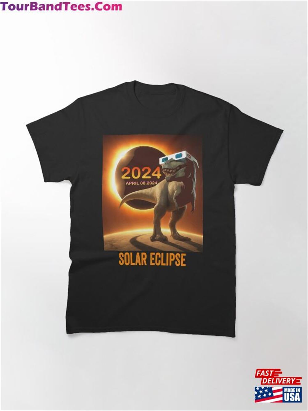 Total Solar Eclipse T Rex Dinosaur April Classic T-Shirt 29Uf097746 – Utopia Fashion