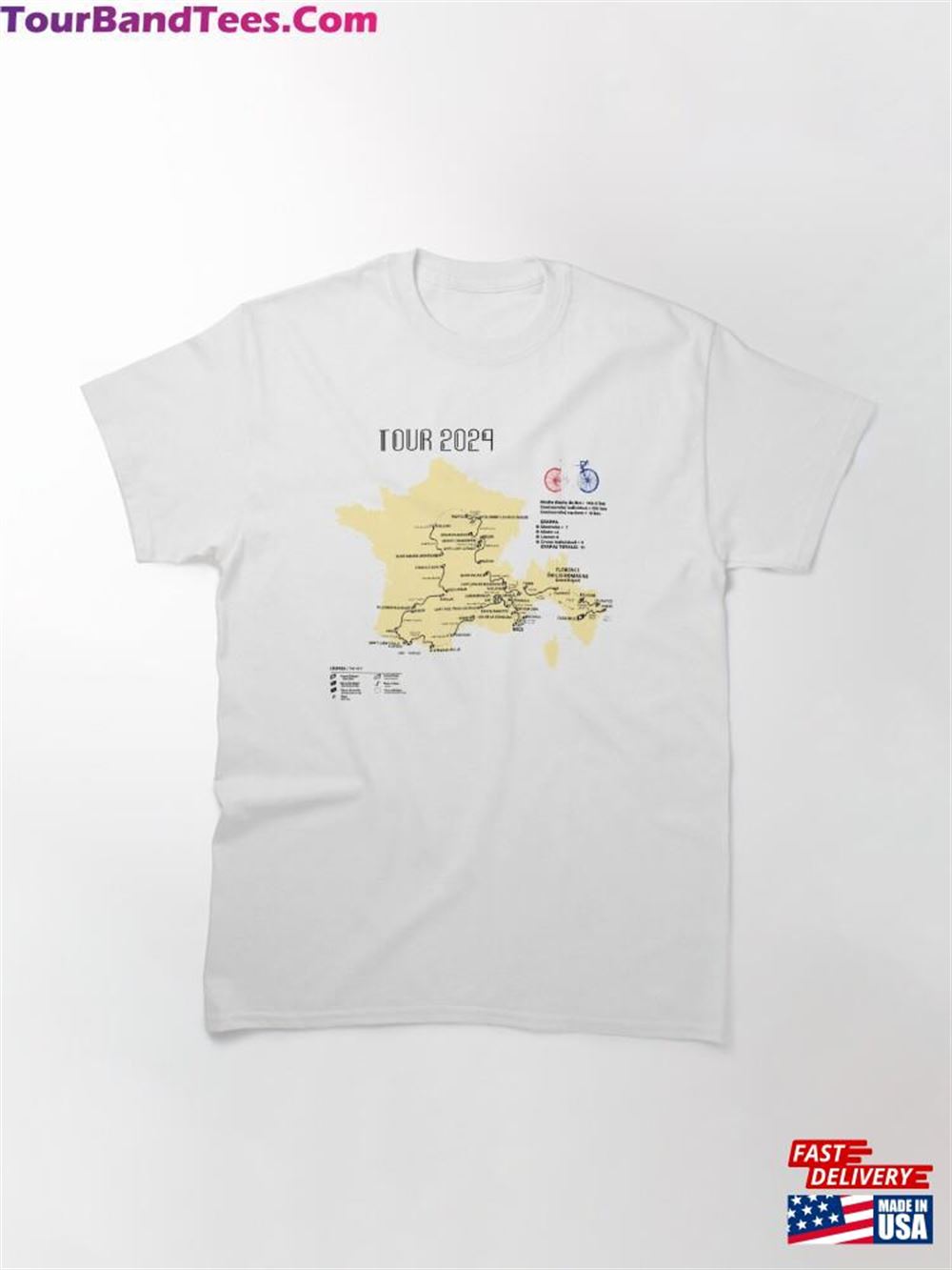 Tour De France Route Map Classic T-Shirt Sweatshirt 29Uf116958 – Utopia Fashion