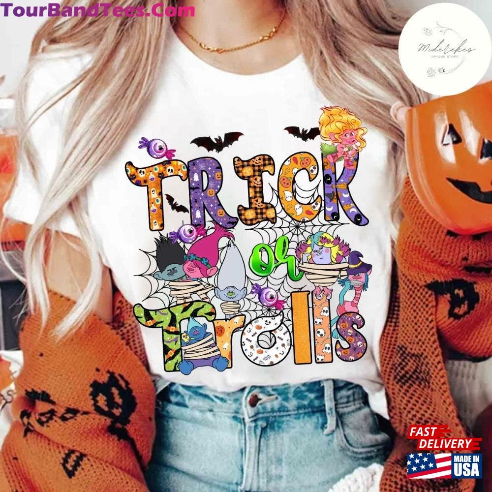 Trick Or Trolls Halloween Shirt Band Together Queen Poppy Branch Mummy Tee Family Party Hoodie Classic 29Uf097249 – Utopia Fashion