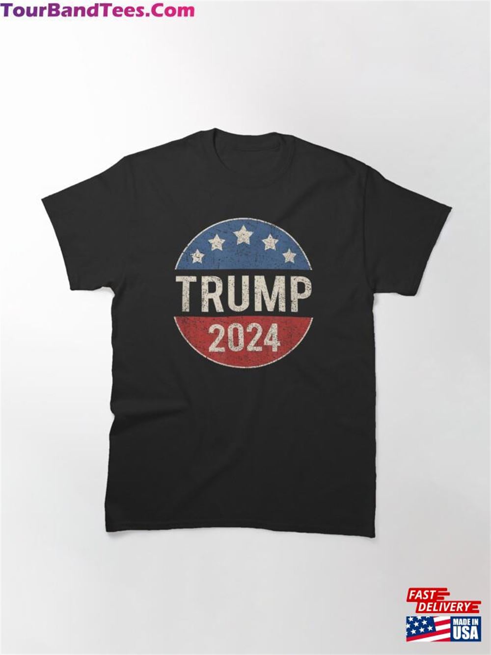 Trump Retro Campaign Button Re Elect President Classic T-Shirt Hoodie Sweatshirt 29Uf097084 – Utopia Fashion