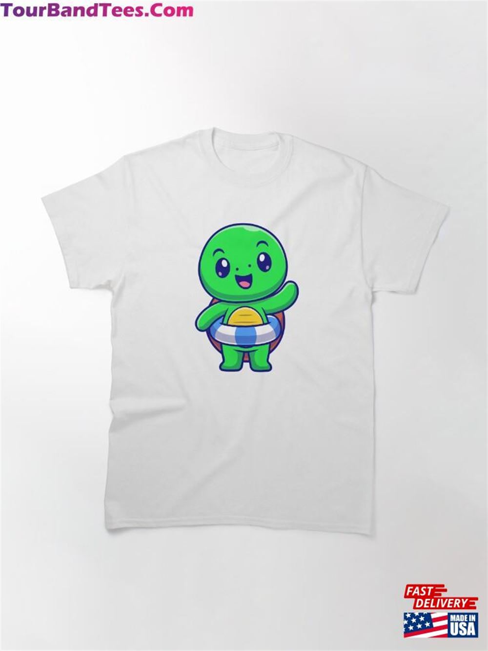 Turtle Anime Kid Says Hello Cute Greetings From The Ocean Classic T-Shirt Sweatshirt 29Uf117262 – Utopia Fashion