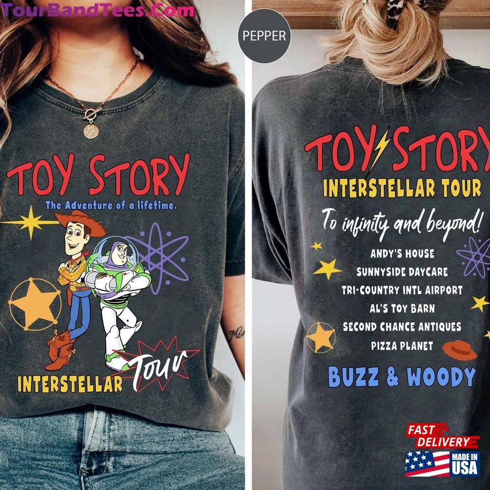 Two Sided Buzz Lightyear And Woody Interstellar Tour Adventure Of A Lifetime Comfort Colors Shirt Toy Story Disney T-Shirt Classic Unisex 29Uf106153 – Utopia Fashion