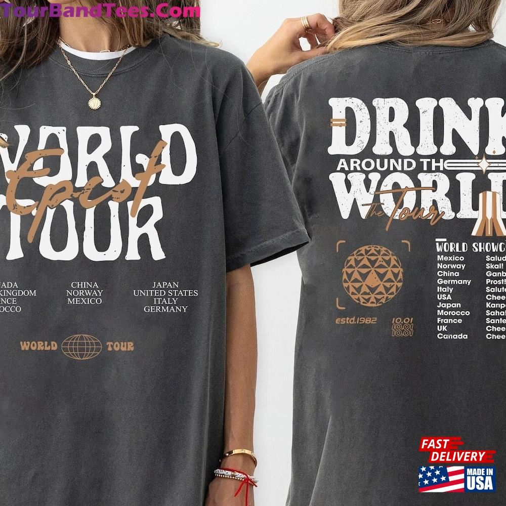 Two Sided Epcot Drink Around The World Tour Comfort Colors Shirt Mickey And Friends Sweatshirt Unisex 29Uf102701 – Utopia Fashion