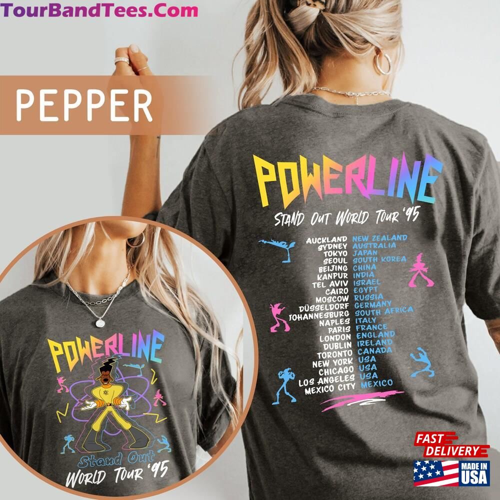 Two Sided Retro Powerline Stand Out World Tour Comfort Colors Shirt A Goofy Movie T-Shirt Hoodie Unisex 29Uf097570 – Utopia Fashion