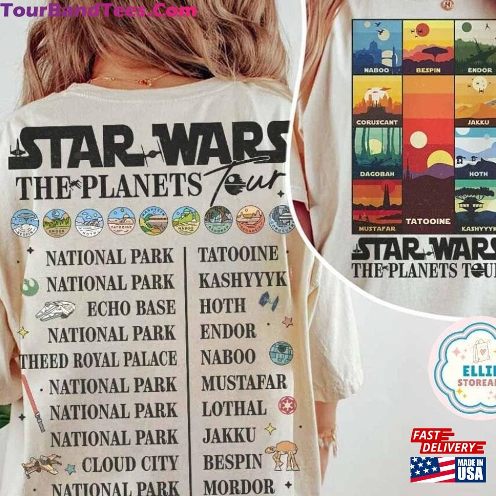 Two Sided Vintage Disney Star Wars The Planets Tour Shirt Galaxy S Edge Group Sweatshirt Hoodie 29Uf106889 – Utopia Fashion