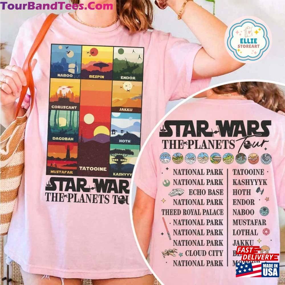 Two Sided Vintage Disney Star Wars The Planets Tour Shirt Galaxy S Edge Group Sweatshirt Hoodie 29Uf106889 – Utopia Fashion