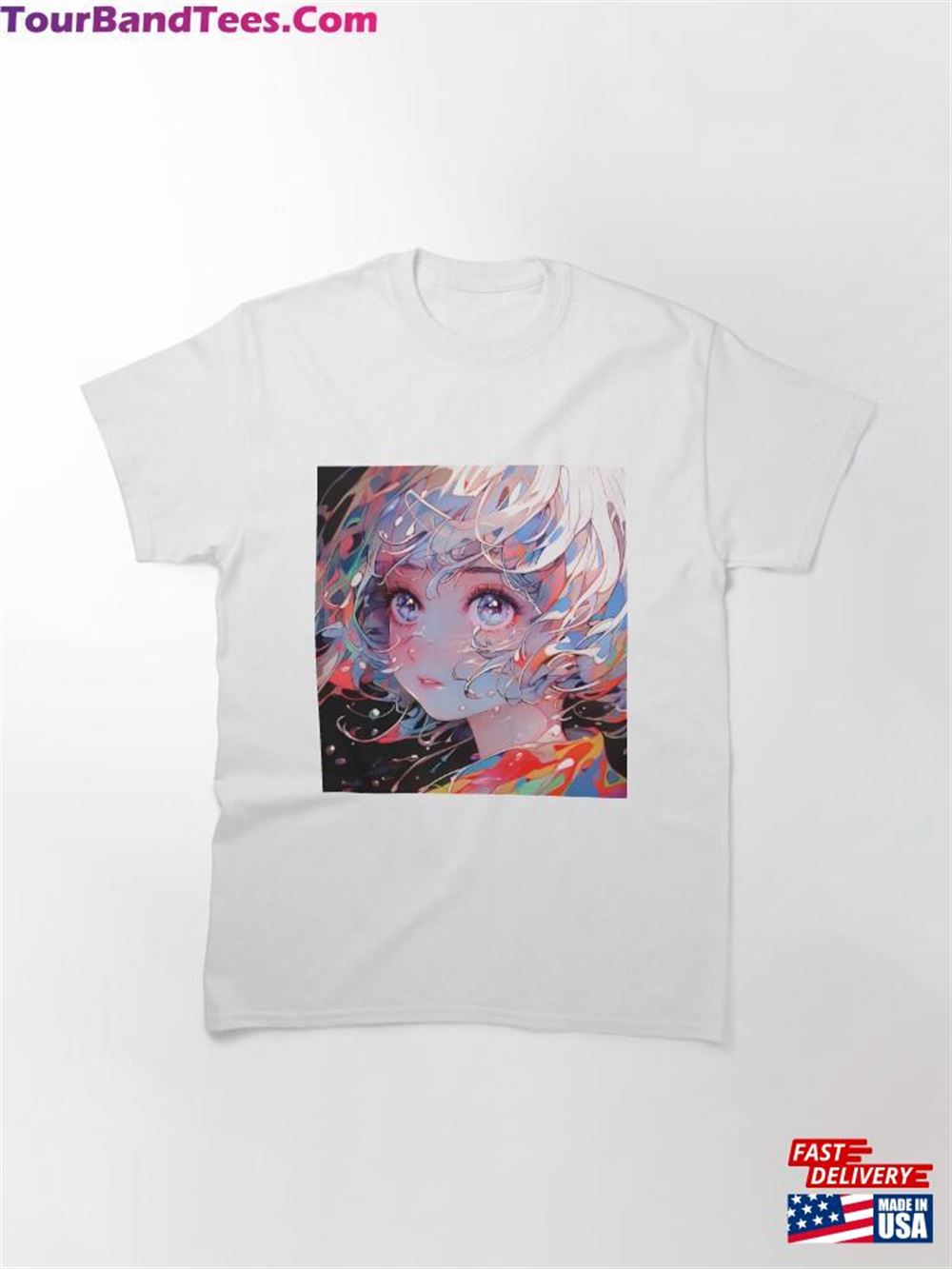 Vibrant Colorburst Anime Girl Classic T-Shirt Unisex 29Uf116979 – Utopia Fashion