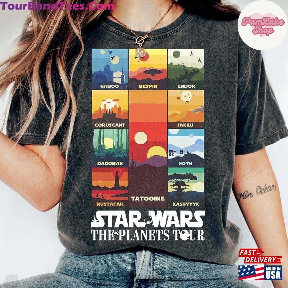 Vintage Disney Star Wars The Planets Tour Shirt Galaxy S Edge Planet Happy Day Classic Sweatshirt 29Uf098188 – Utopia Fashion