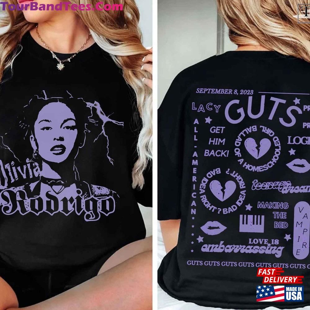 Vintage Oliviarodrigo Album Two Sided Shirt Olivia Guts Tour Sweatshirt Side T-Shirt 29Uf096018 – Utopia Fashion