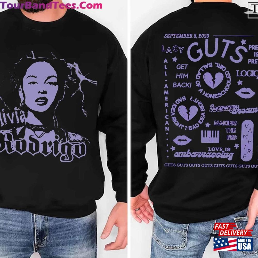 Vintage Oliviarodrigo Album Two Sided Shirt Olivia Guts Tour Sweatshirt Side T-Shirt 29Uf096018 – Utopia Fashion