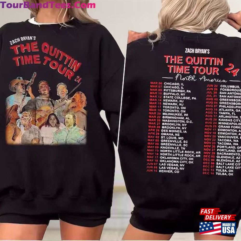 Vintage Zach Bryan The Quittin Time Tour Shirt New Album Tee Gift Fan Country Music Retro Classic T-Shirt 29Uf106434 – Utopia Fashion