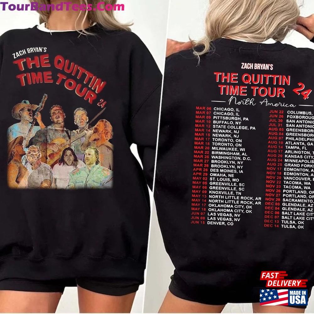 Vintage Zach Bryan The Quittin Time Tour Shirt New Album Tee Gift Fan Country Music Retro Hoodie Sweatshirt 29Uf092756 – Utopia Fashion