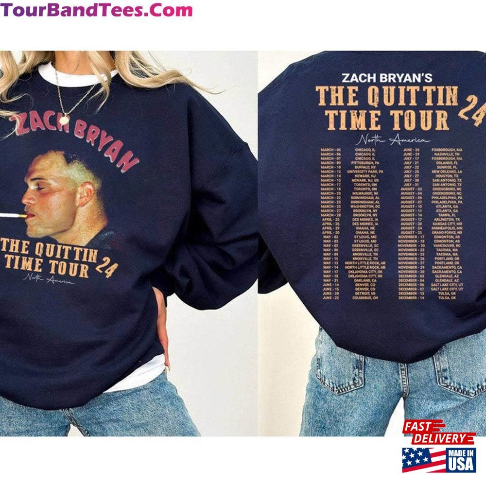 Vintage Zach Bryan The Quittin Time Tour Shirt New Album Tee Gift Fan Country Music Retro Unisex T-Shirt 29Uf100867 – Utopia Fashion