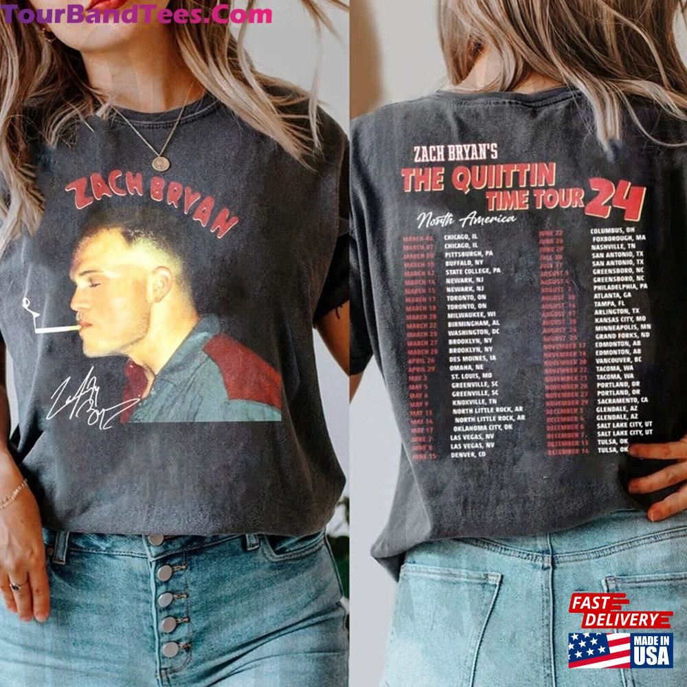 Vintage Zach Bryan The Quittin Time Tour Shirt Retro Country Music Sweatshirt T-Shirt 29Uf106082 – Utopia Fashion