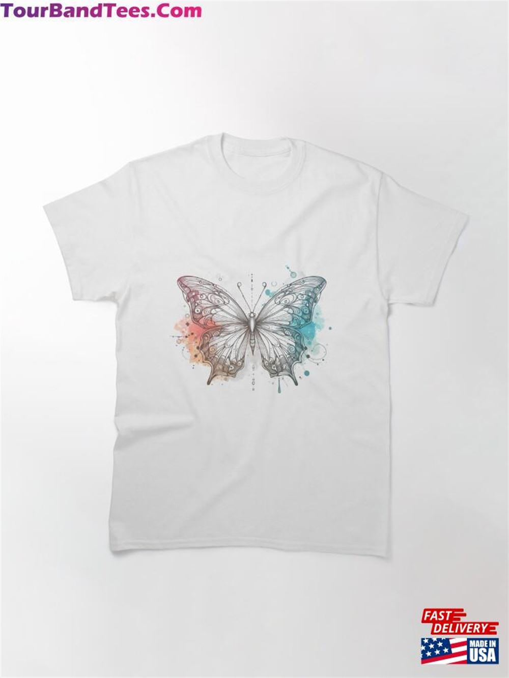 Watercolor Butterfly Classic T-Shirt Unisex Hoodie 29Uf092351 – Utopia Fashion