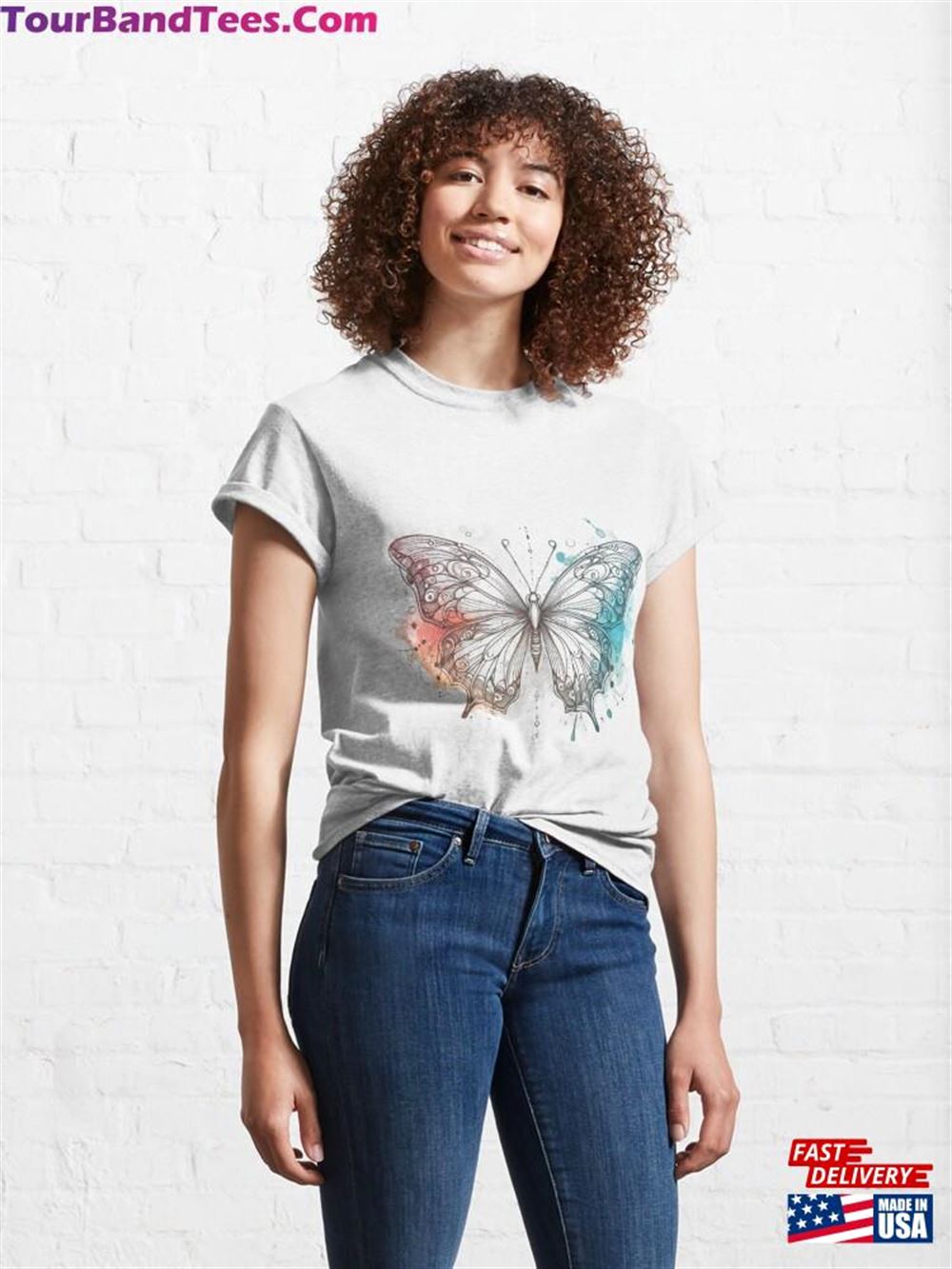 Watercolor Butterfly Classic T-Shirt Unisex Hoodie 29Uf092351 – Utopia Fashion