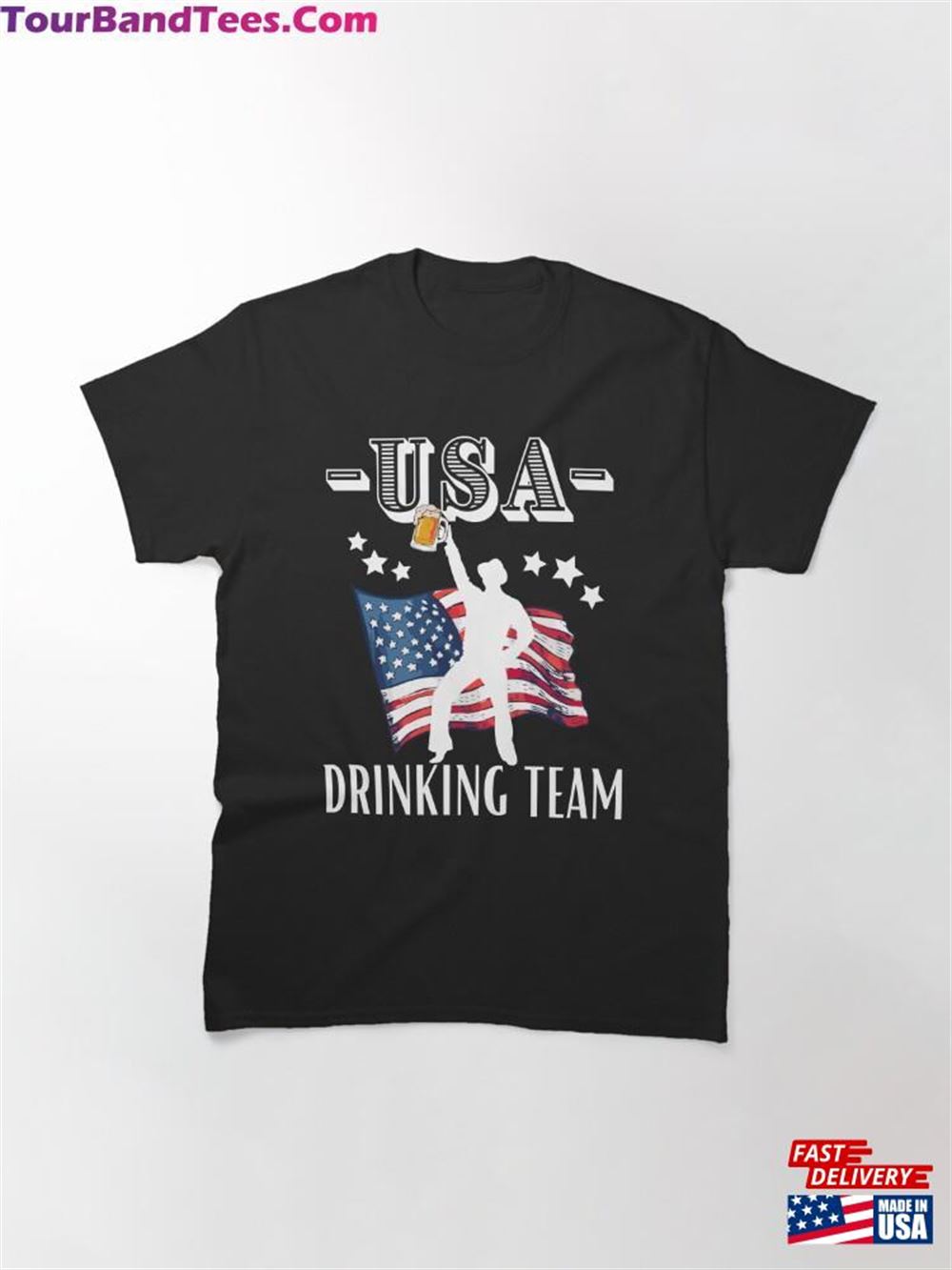 Western Style American Flag Beer Usa Drinking Team Patriotic Classic T-Shirt Sweatshirt 29Uf106682 – Utopia Fashion