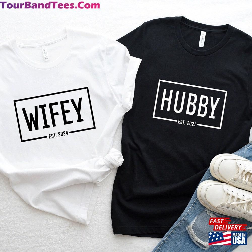 Wifey Hubby Est Shirt Honeymoon Shirts Newly Engaged Unisex Classic 29Uf095875 – Utopia Fashion