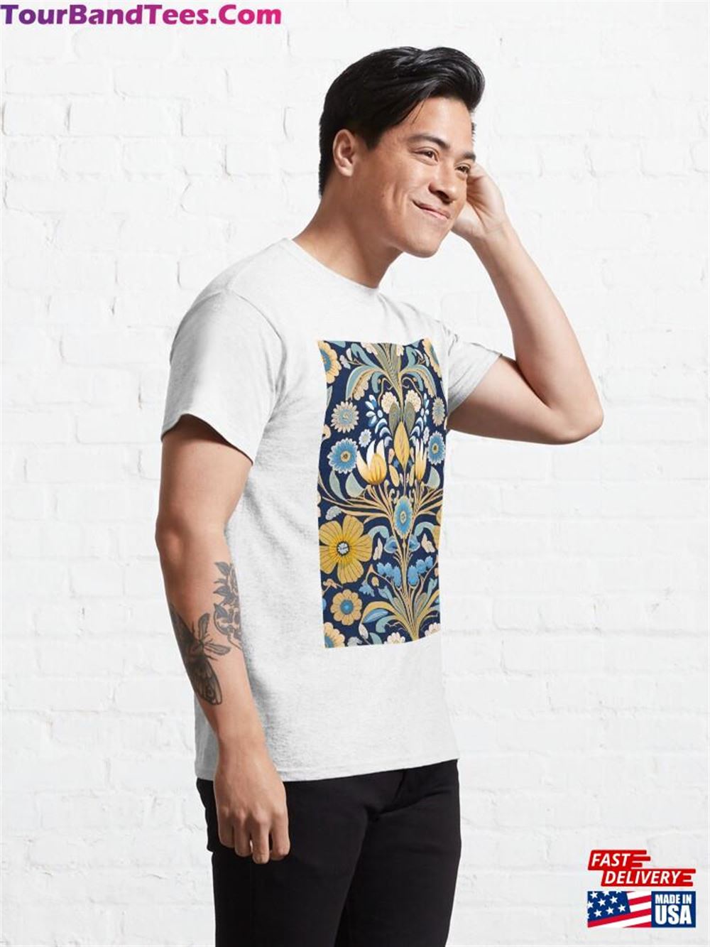 William Morris Blue Amp Gold Spring Floral Classic T-Shirt Sweatshirt 29Uf106446 – Utopia Fashion