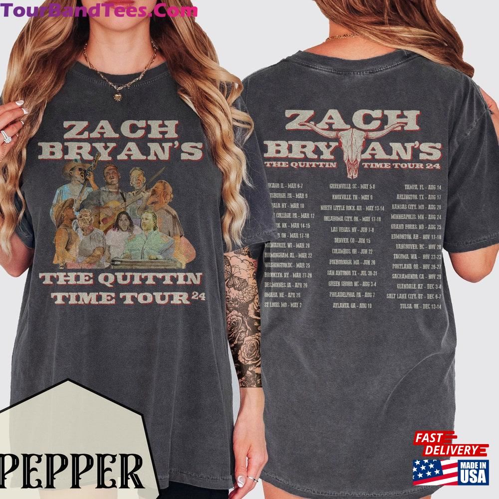 Zach Bryan The Quittin Time Tour Shirt Country Music Merch Classic T-Shirt 29Uf092862 – Utopia Fashion