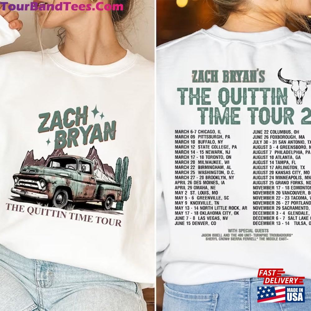 Zach Bryan The Quittin Time Tour Sweatshirt Country Music Singer Merch T-Shirt Classic 29Uf101957 – Utopia Fashion