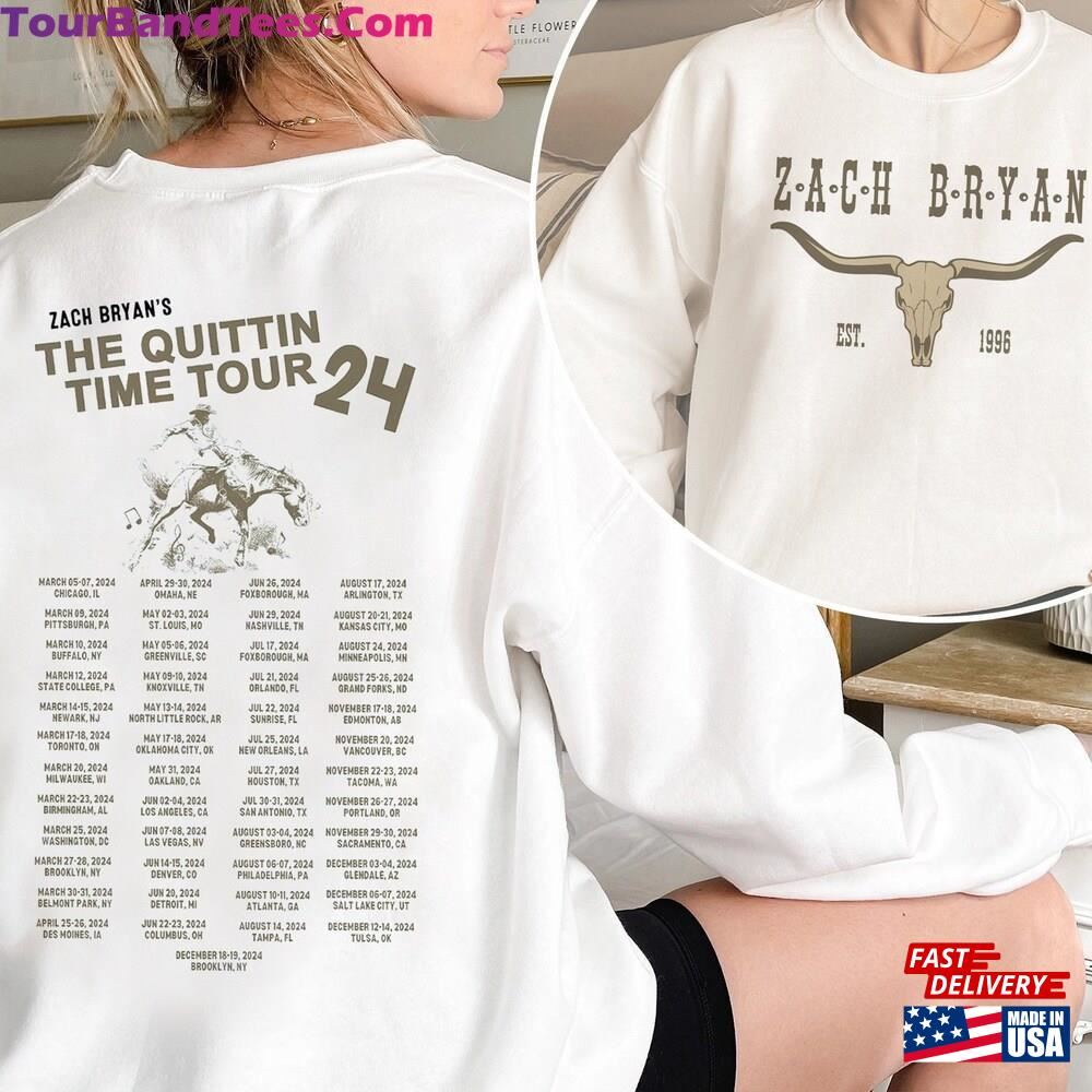 Zach Bryan The Quittin Time Tour Shirt Country Music Sweatshirt T-Shirt 29Uf097306 – Utopia Fashion