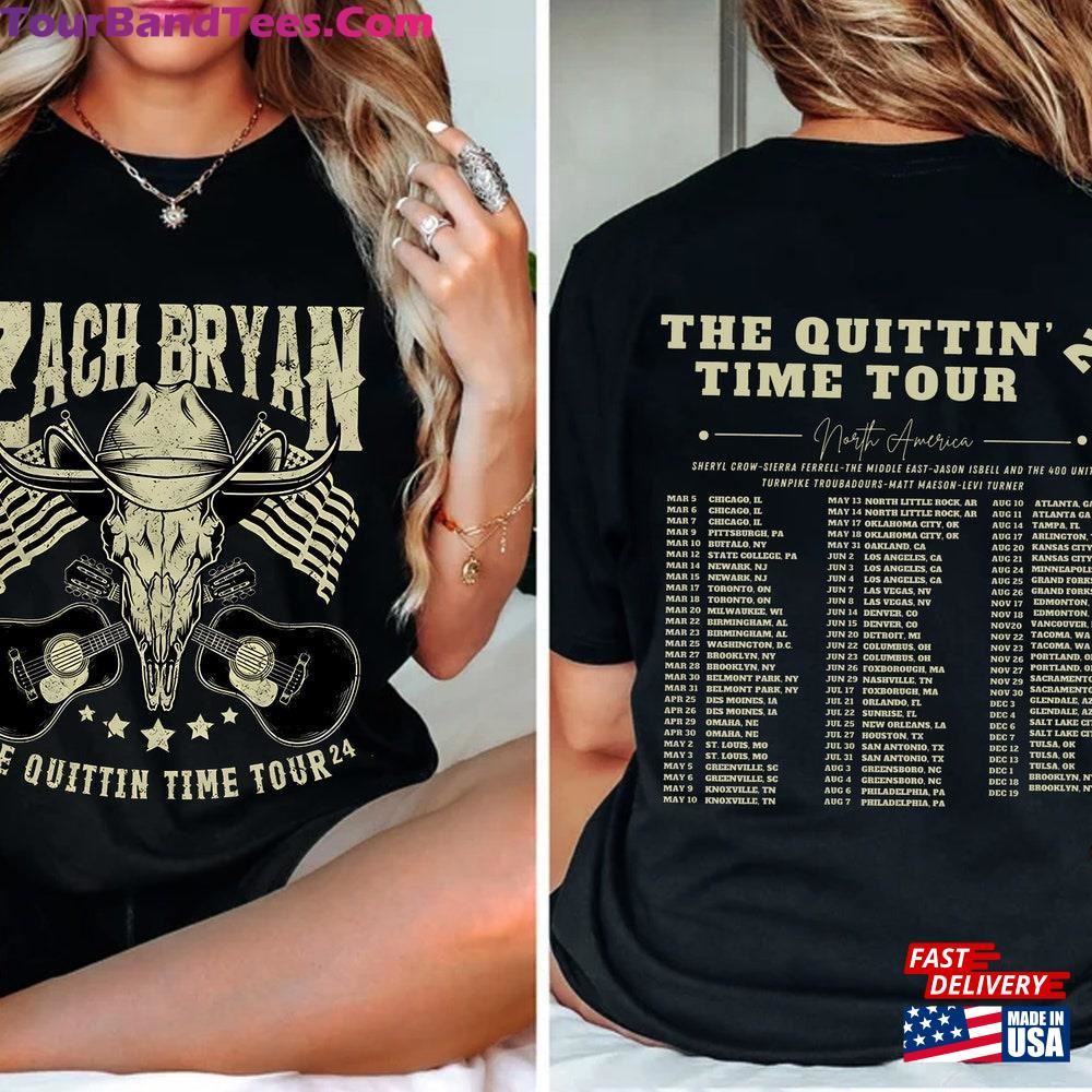 Zack Bryan Tour Shirt Zach Sweatshirt For Him And Her The Quittin Time Unisex Hoodie 29Uf097859 – Utopia Fashion