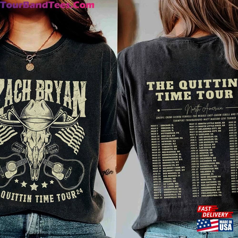 Zack Bryan Tour Shirt Zach Sweatshirt For Him And Her The Quittin Time Unisex Hoodie 29Uf097859 – Utopia Fashion